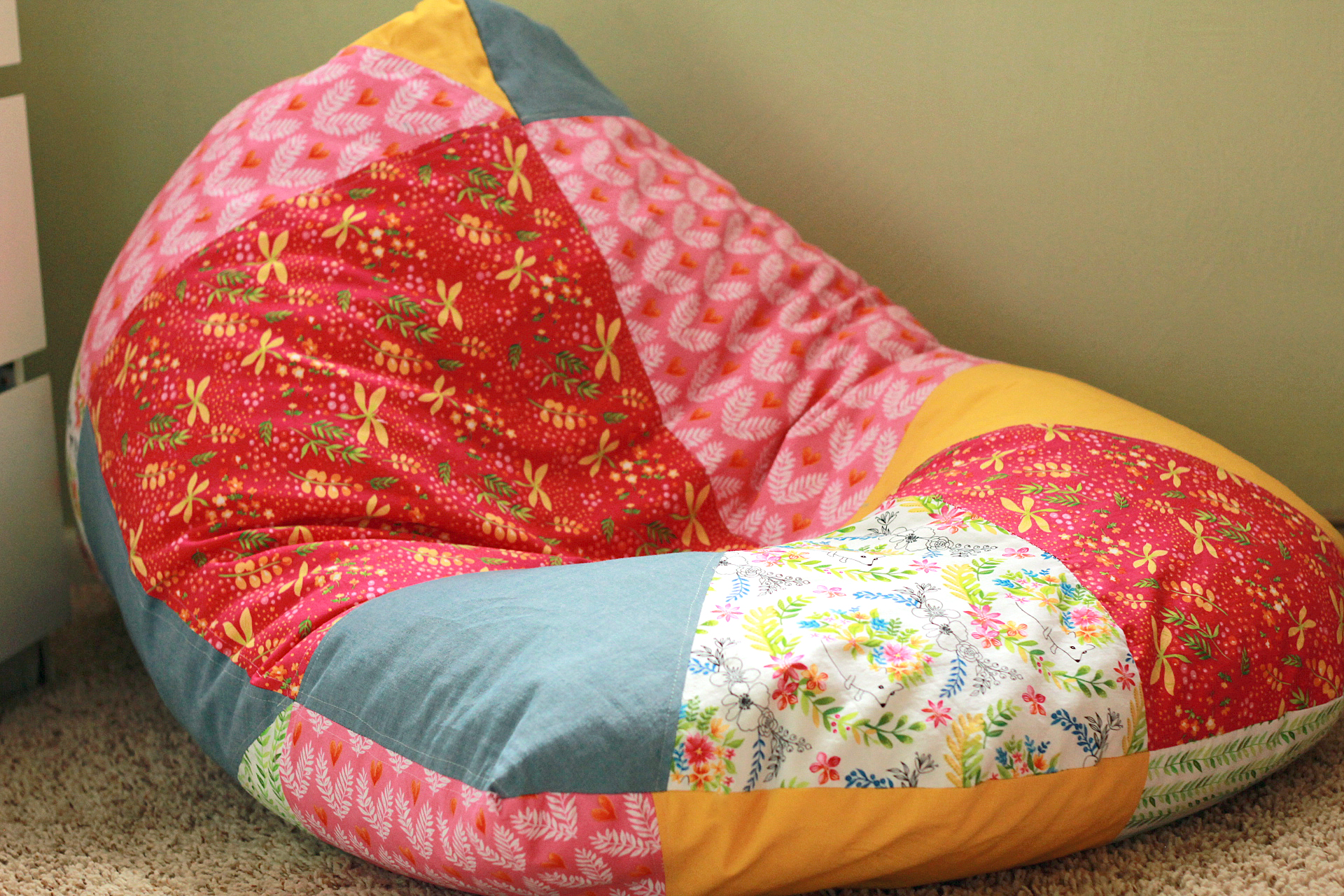 patchwork bean bag