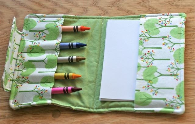 small crayon organizer sewing pattern