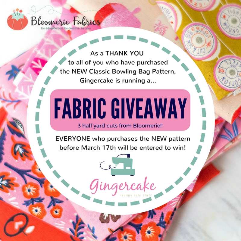 Fabric Giveaway!  Make Your New Bowling Bag in GORGEOUS designer style!