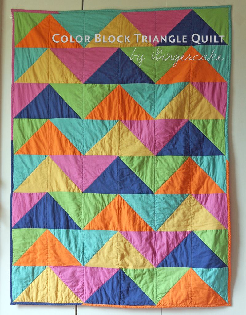Gingercake Triangle Quilt