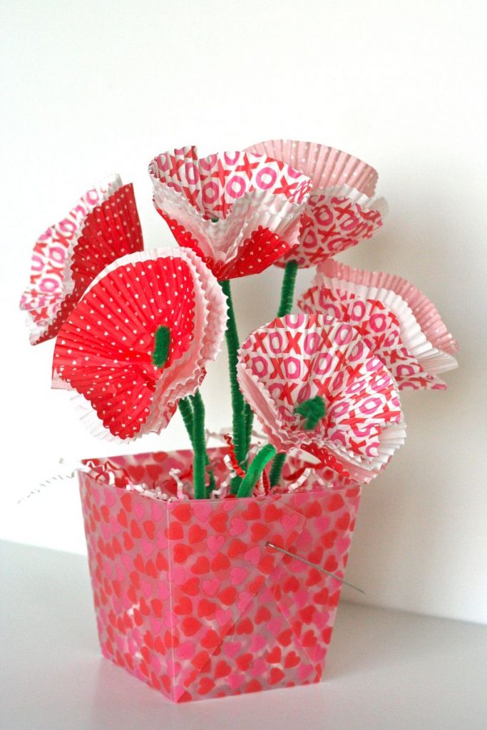 flower bouquet preschool valentine craft