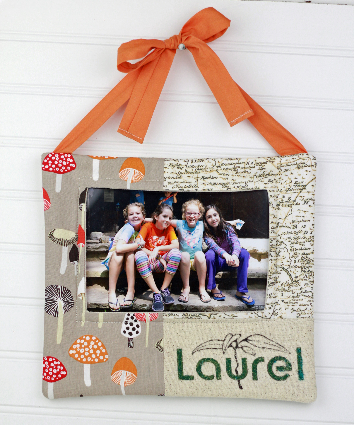 Remembering Camp Quilted Fabric Frame
