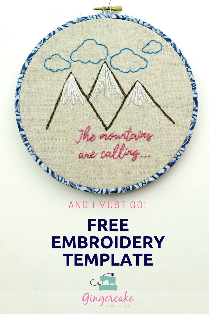 mountians embroidery