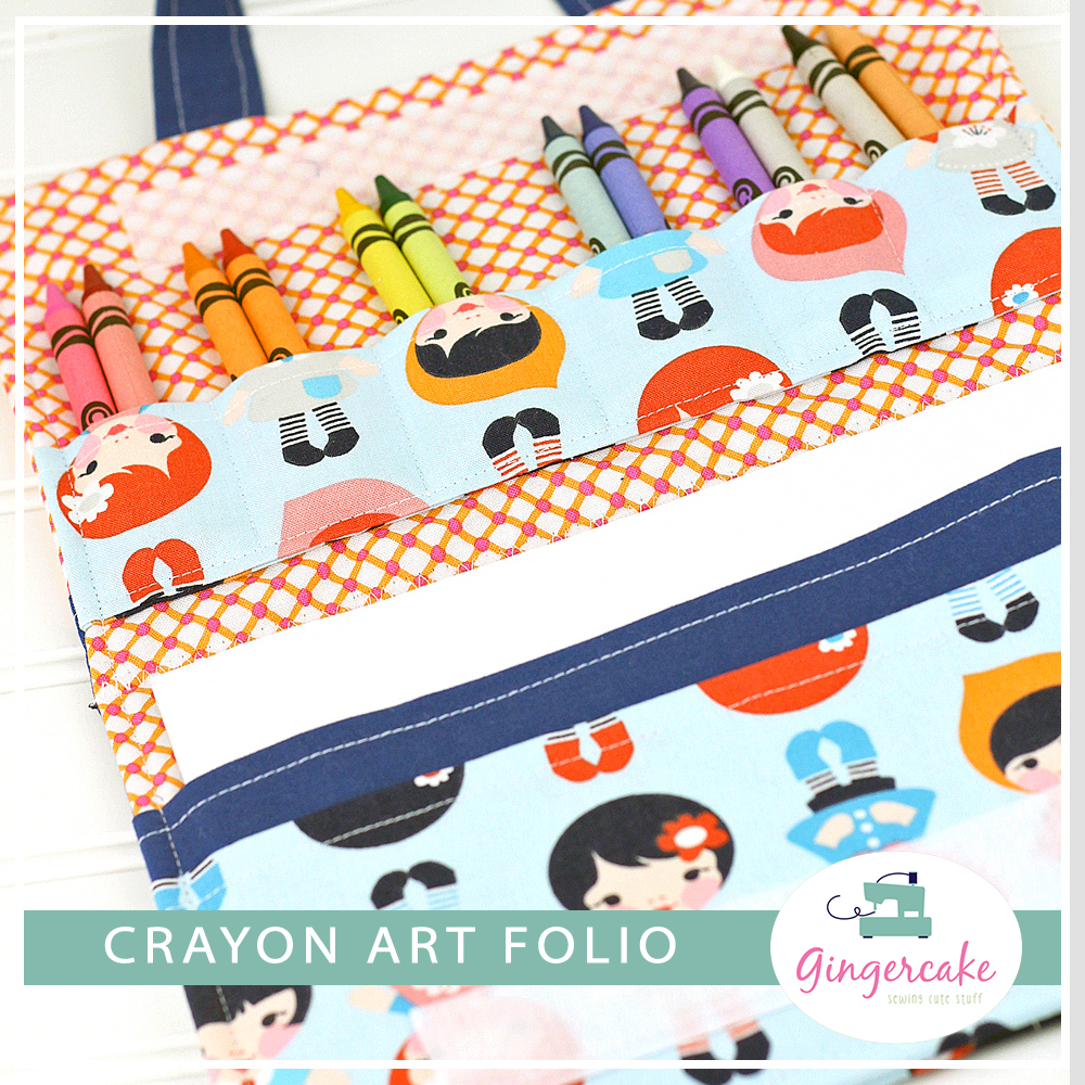 crayon organizer sewing pattern art folio