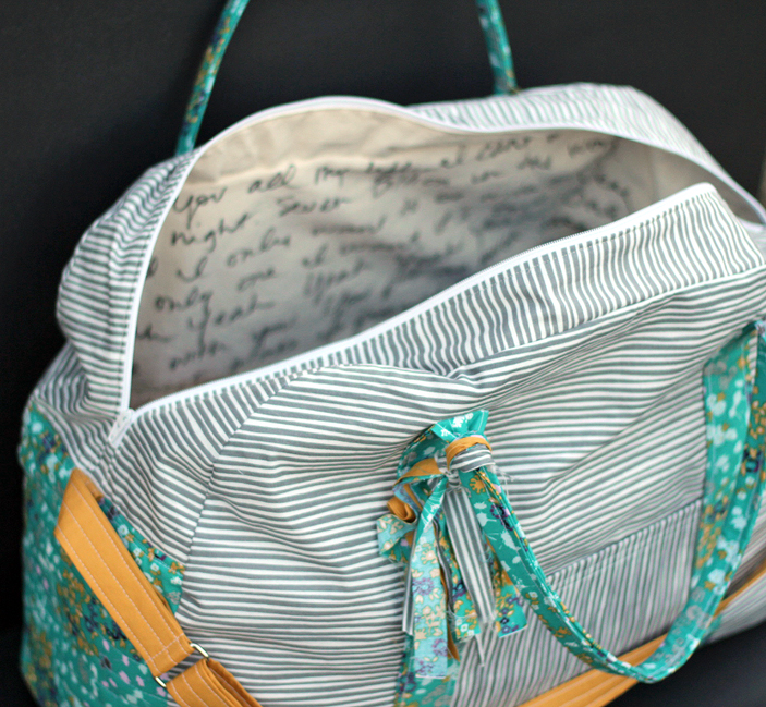 duffle bag custom sewing open